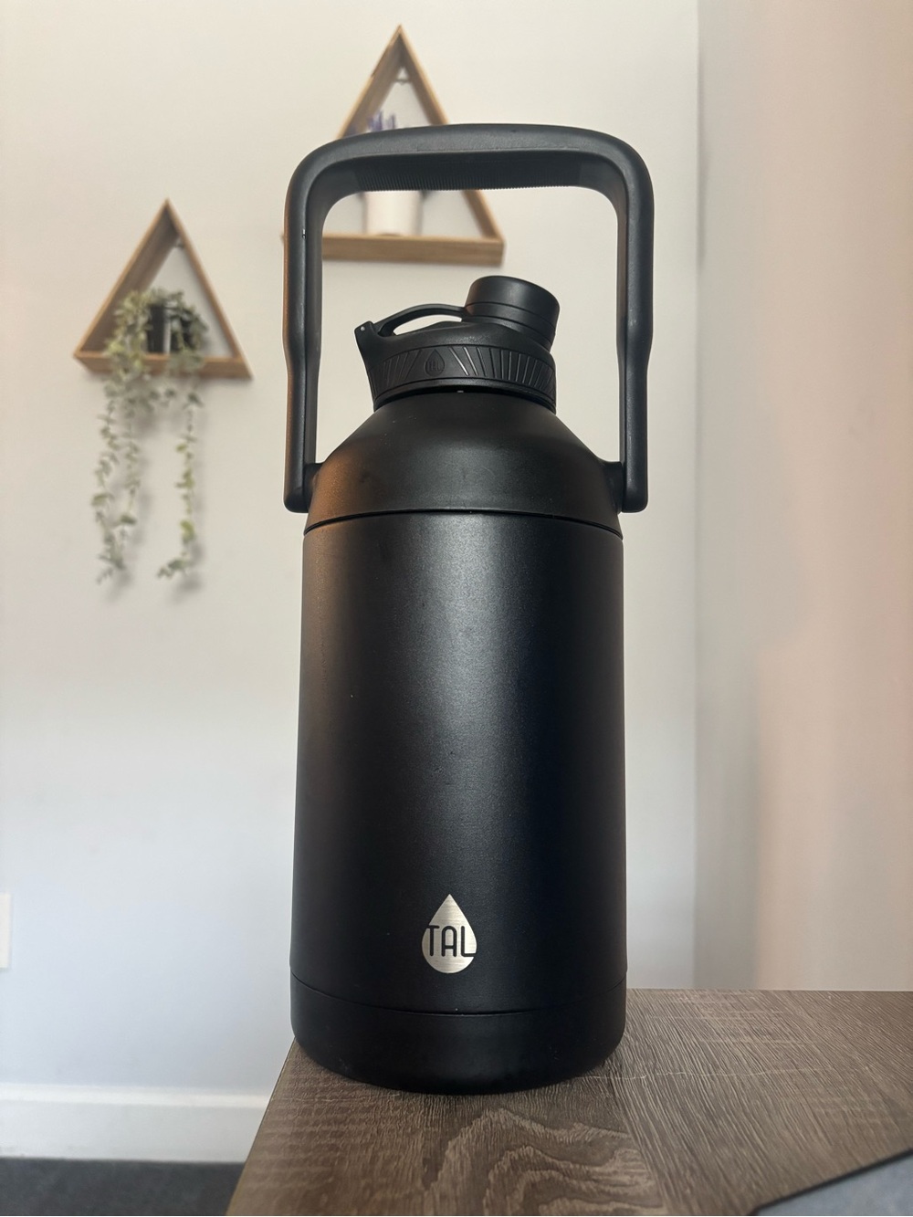 TAL 80oz Black Insulated Stainless Steel Water Jug - Portable Handle